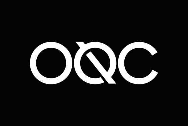 Black background with white OQC logo.